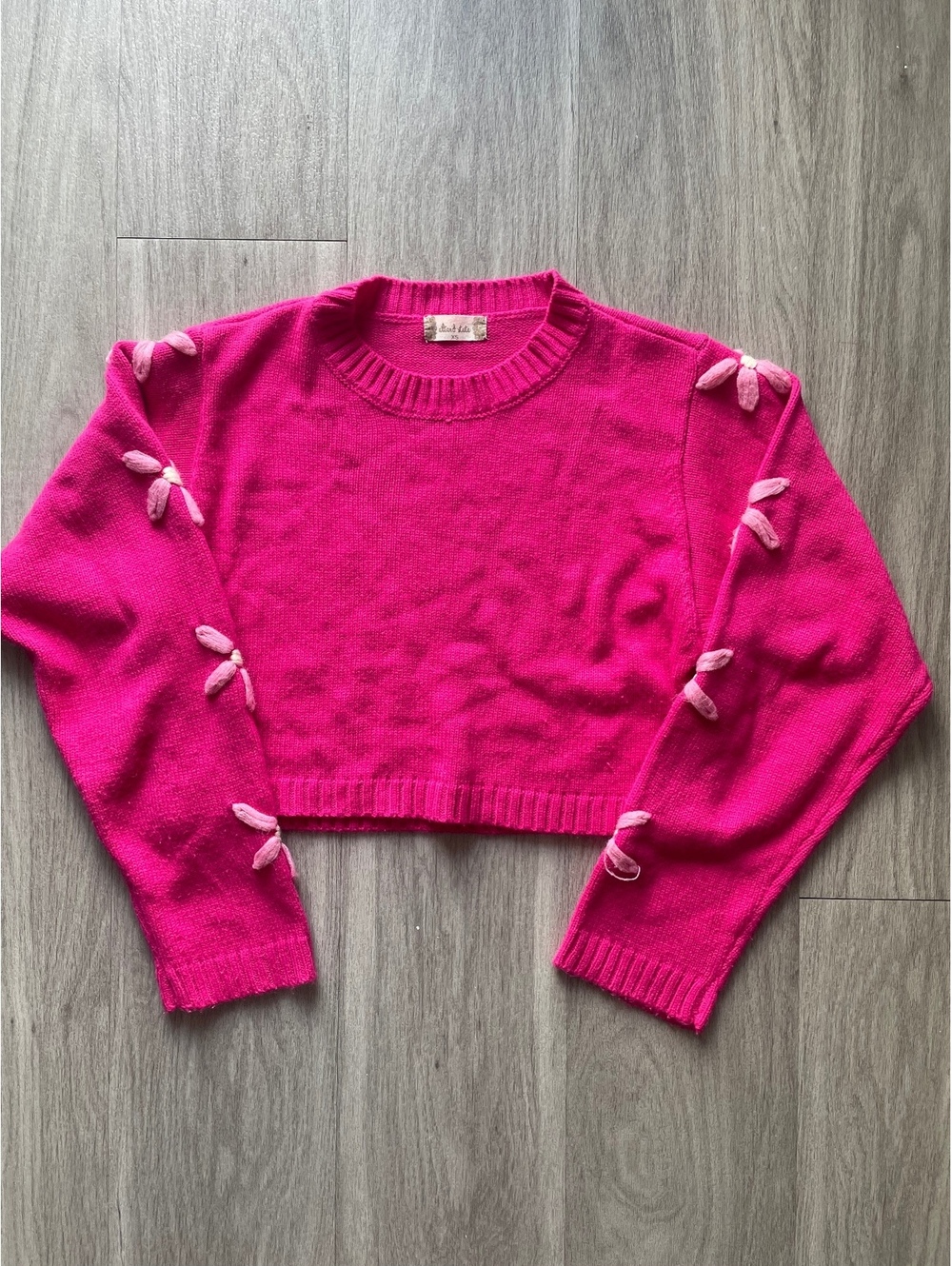 Altar’d State Pink Flower Sweater XS